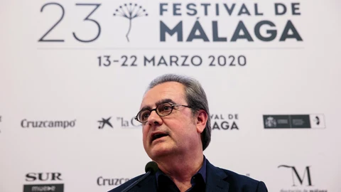 GRAFAND5724. MALAGA, 02/03/2020.- El director del Festival de Cine en Español de Málaga, Juan Antonio Vigar, durante la presentación de la 23 edición del certamen, este lunes en el Ayuntamiento de Málaga. EFE/Jorge Zapata