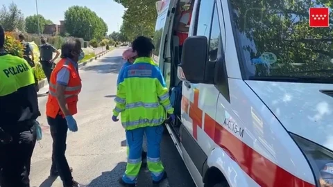 Herida grave una ciclista al ser atropellada en un paso de cebra en MajadahondaEMERGENCIAS 112 COMUNIDAD DE MAD05/07/2020