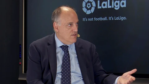 El presidente de la Liga, Javier Tebas
