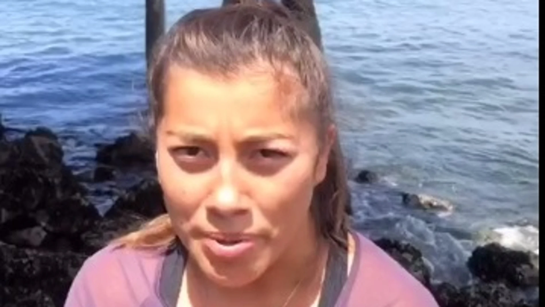 La cara de una de las amigas