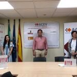 La diputada provincial de Igualdad, Lourdes Piña, a la izquierda, presenta las jornadas EMI 2020