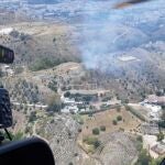 Incendio en el paraje Monte Coronado de Málaga capital
