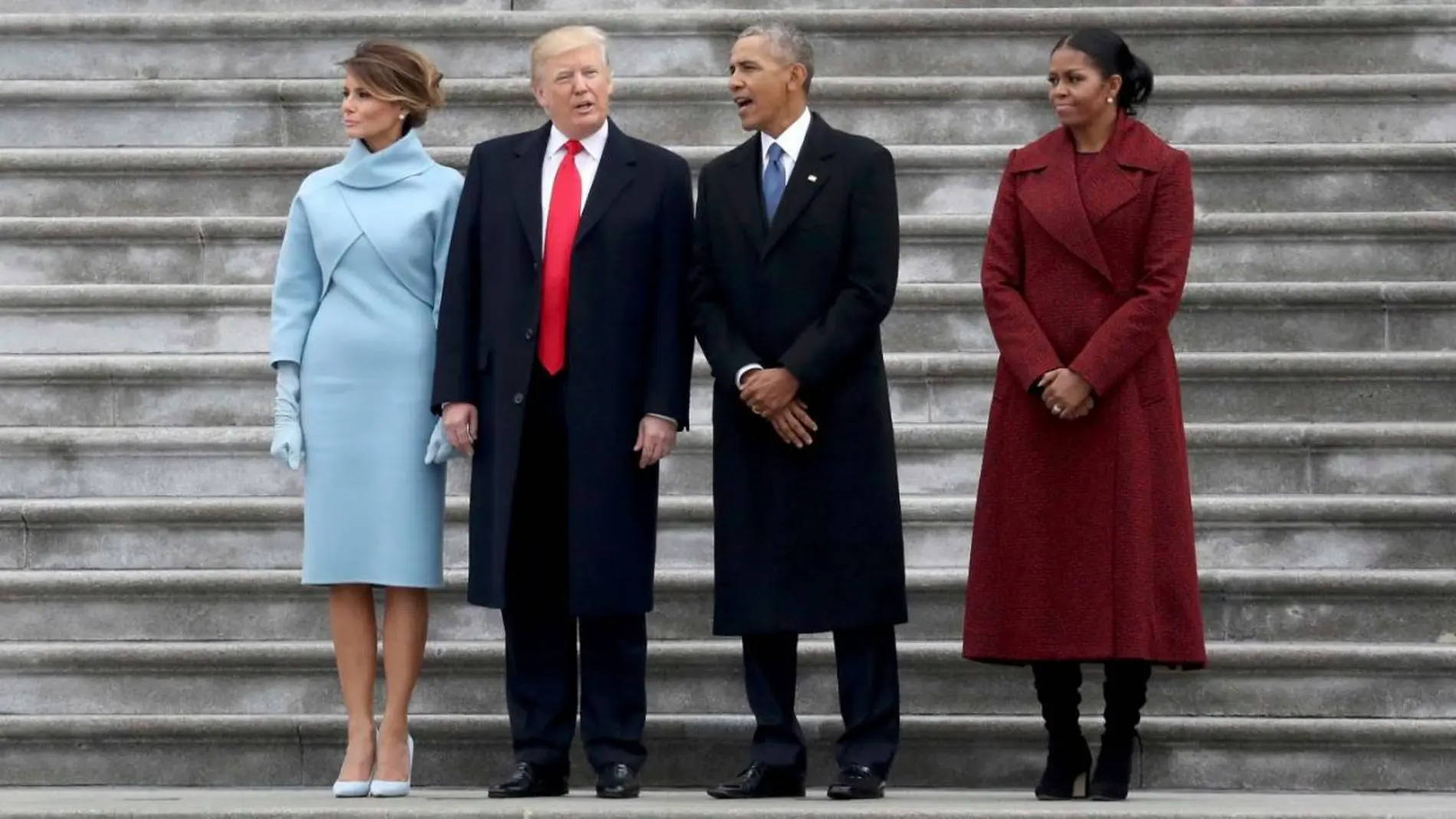Donald Trump y Barack Obama, con el mismo abrigo de Brooks Brothers