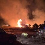 Imagen del incendio en Balonga (Abanilla), facilitada por Protección Civil Abanilla.PROTECCIÓN CIVIL DE ABANILLA09/07/2020