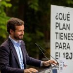 El presidente del PP, Pablo Casado