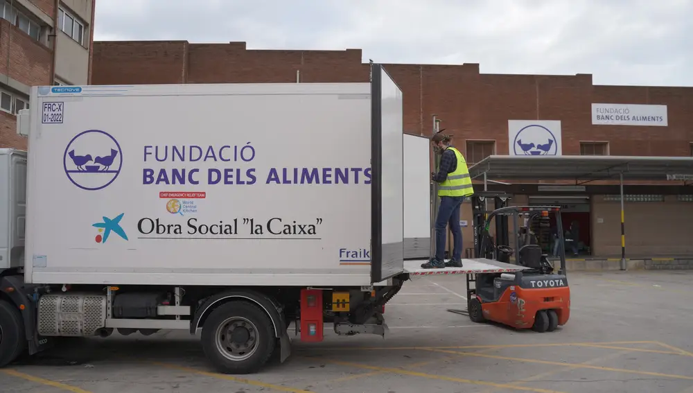 Recogida de alimentos por parte de la Fundación la Caixa.LA CAIXA10/07/2020