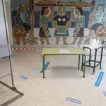 Colegio público CEIP Nº 1, este viernes en Foz (Lugo), uno de los lugares donde se se podrá ejercer el voto en las elecciones autonómicas del 12 de julio.