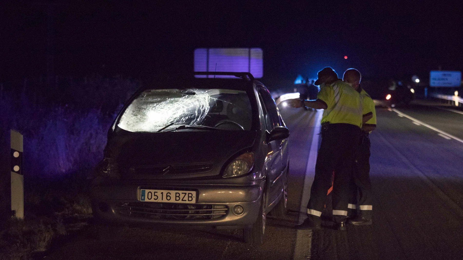 Imagen de archivo de un accidente de tráfico con atropello