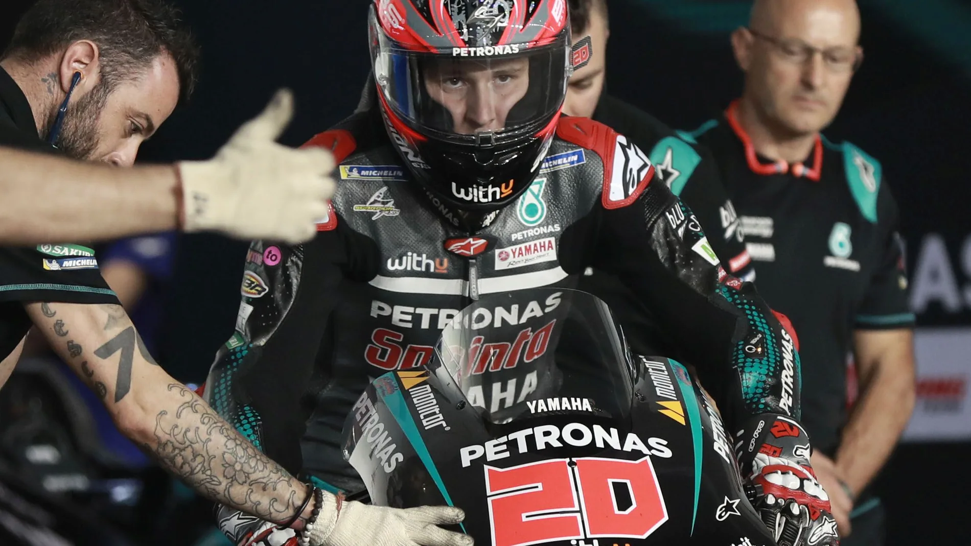 Fabio Quartararo, en el test de pretemporada de Qatar