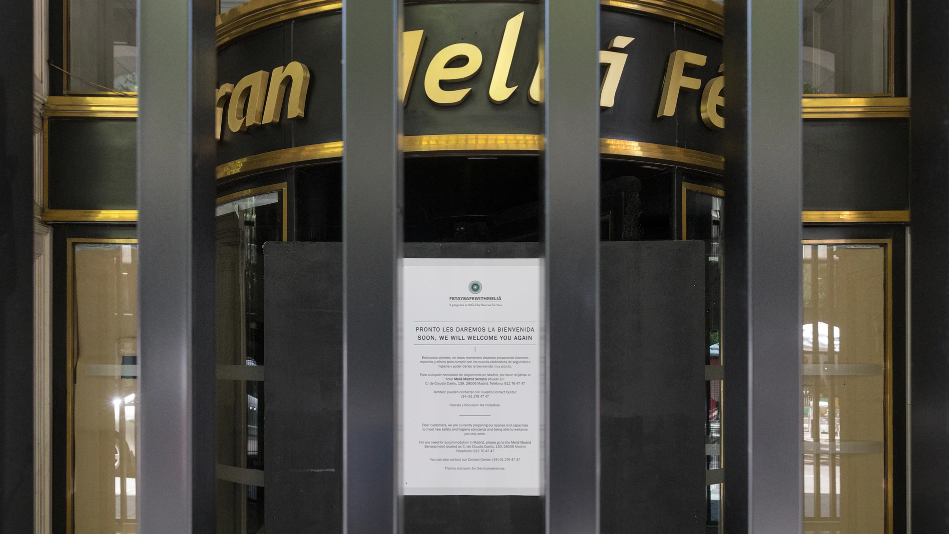 Algunos hoteles de la ciudad de Madrid todavía no han abierto al público debido a la escasa afluencia de turistas