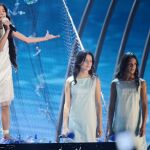 Melani, durante su actuación en "Eurojunior"