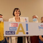 La portavoz nacional del BNG, Ana Pontón, en la rueda de prensa posterior a la noche electoral del 12J e