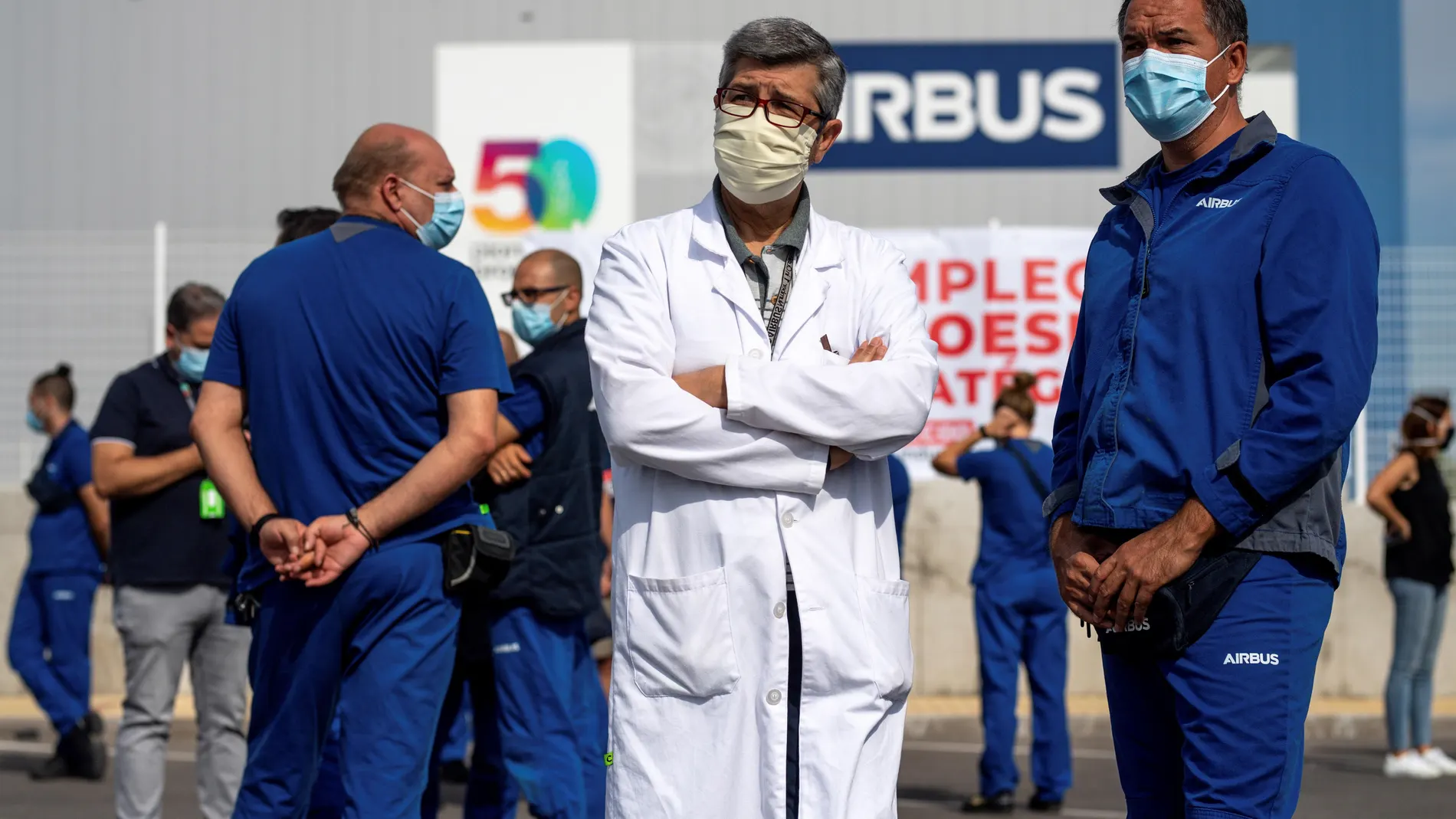 Trabajadores de Airbus en Illescas se movilizan en defensa del futuro del sector aeronáutico