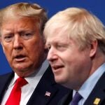 El primer ministro Boris Johnson y el presidente Donald Trump en una cumbre de la OTAN en 2019
