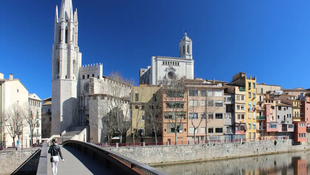 Catedral, Sant Feliu, casas de l'Onyar y el puente de Sant Feliu