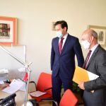 Los portavoces del PP y Ciudadanos, Raúl de la Hoz y David Castaño