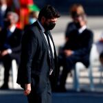 El presidente murciano, Fernando López Miras, durante el acto homenaje de Estado a las víctimas del coronavirus en España