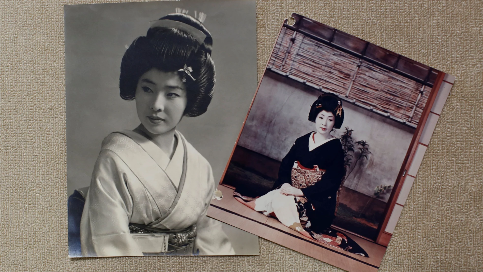 Old photographs of Ikuko that were taken after she moved to Tokyo in 1964, are seen at Ikuko's home in Tokyo, Japan, July 11, 2020. REUTERS/Kim Kyung-Hoon/Handout via REUTERS ATTENTION EDITORS - NO RESALES. NO ARCHIVES. THIS IMAGE HAS BEEN SUPPLIED BY A THIRD PARTY SEARCH "GEISHA COVID-19" FOR THIS STORY. SEARCH "WIDER IMAGE" FOR ALL STORIES.