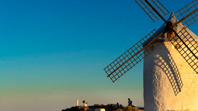 Los molinos de viento, en Consuegra.