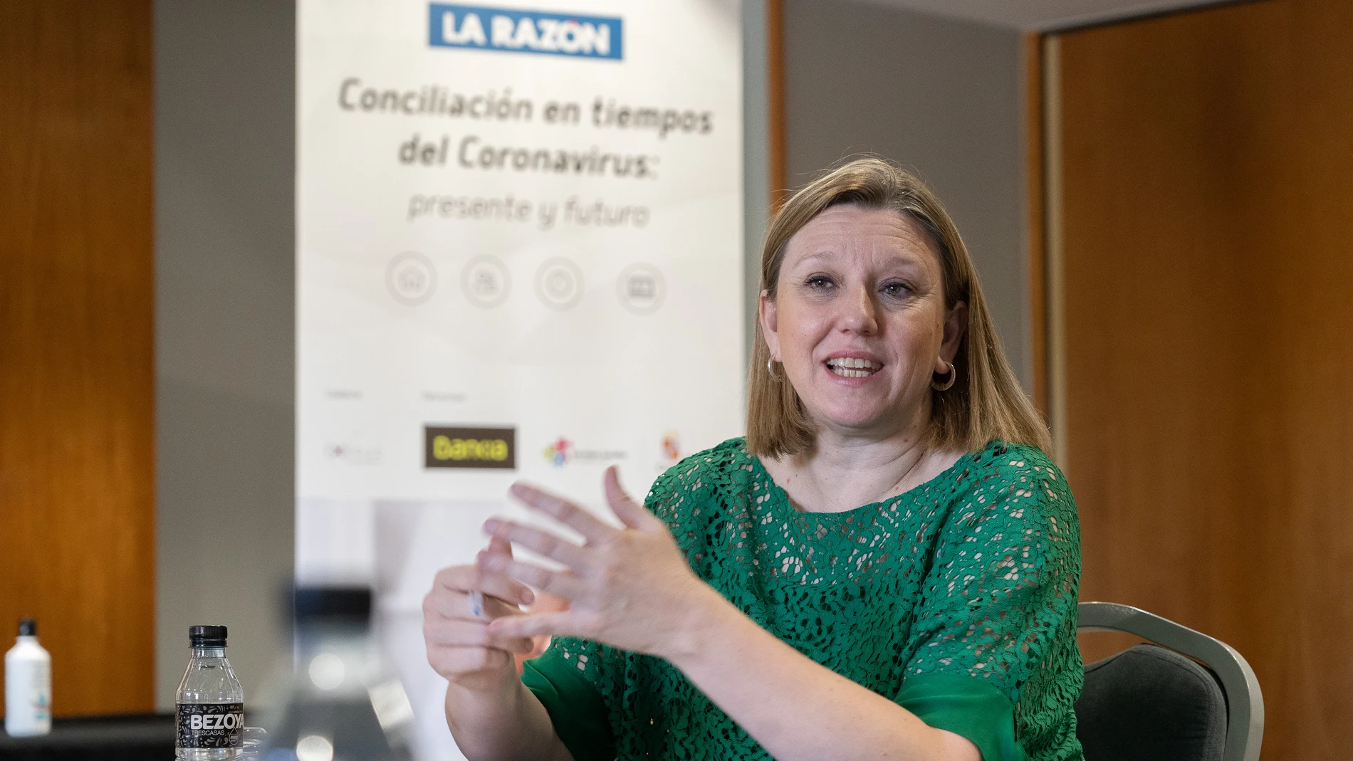 La consejera Isabel Blanco durante la Jornada "Conciliación en tiempos del Coronavirus: presente y futuro", organizada por La Razón en CyL.