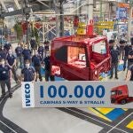 Trabajadores de la planta de Iveco de Valladolid celebran su cabina número 100.000IVECO15/07/2020