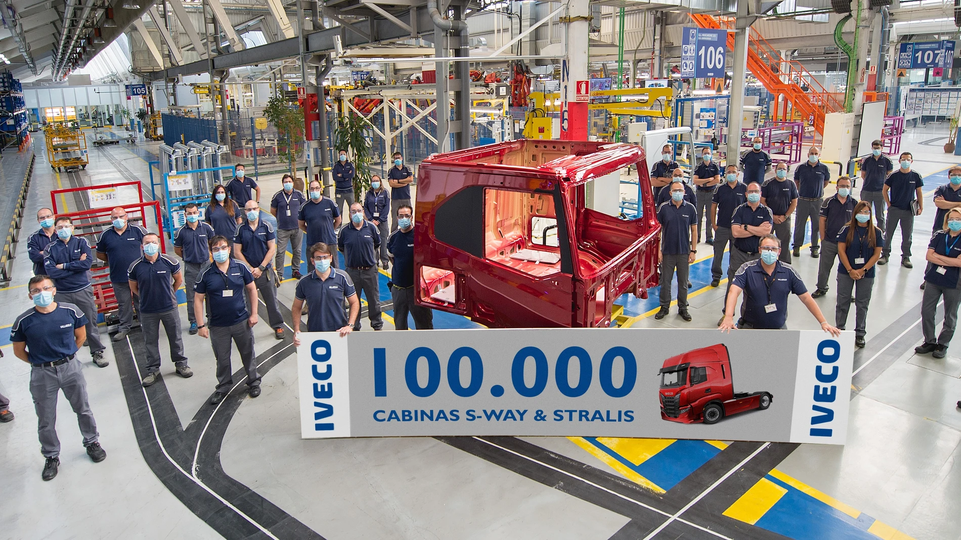 La planta de Iveco en Valladolid fabrica su cabina pesada número 100.000