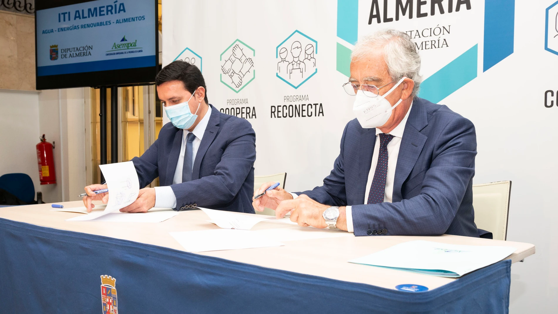 Almería.-Diputación.-Asempal y Diputación acuerdan colaborar para atraer 700 millones en inversiones en agua y energías