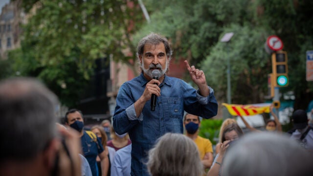Jordi Cuixart en Òmnium Cultural tras alcanzar la semilibertad