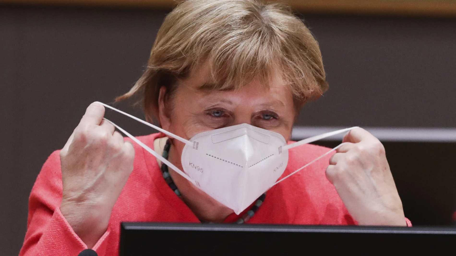 La canciller alemana, Angela Merkel, durante la cumbre de líderes de la UE de Bruselas