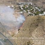 Incendio en la zona de los cortijos de Las Negras, en Níjar (Almería)