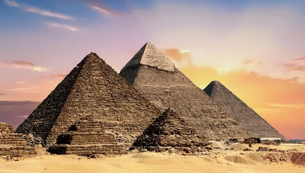 Pirámides de Guiza en la actualidad.