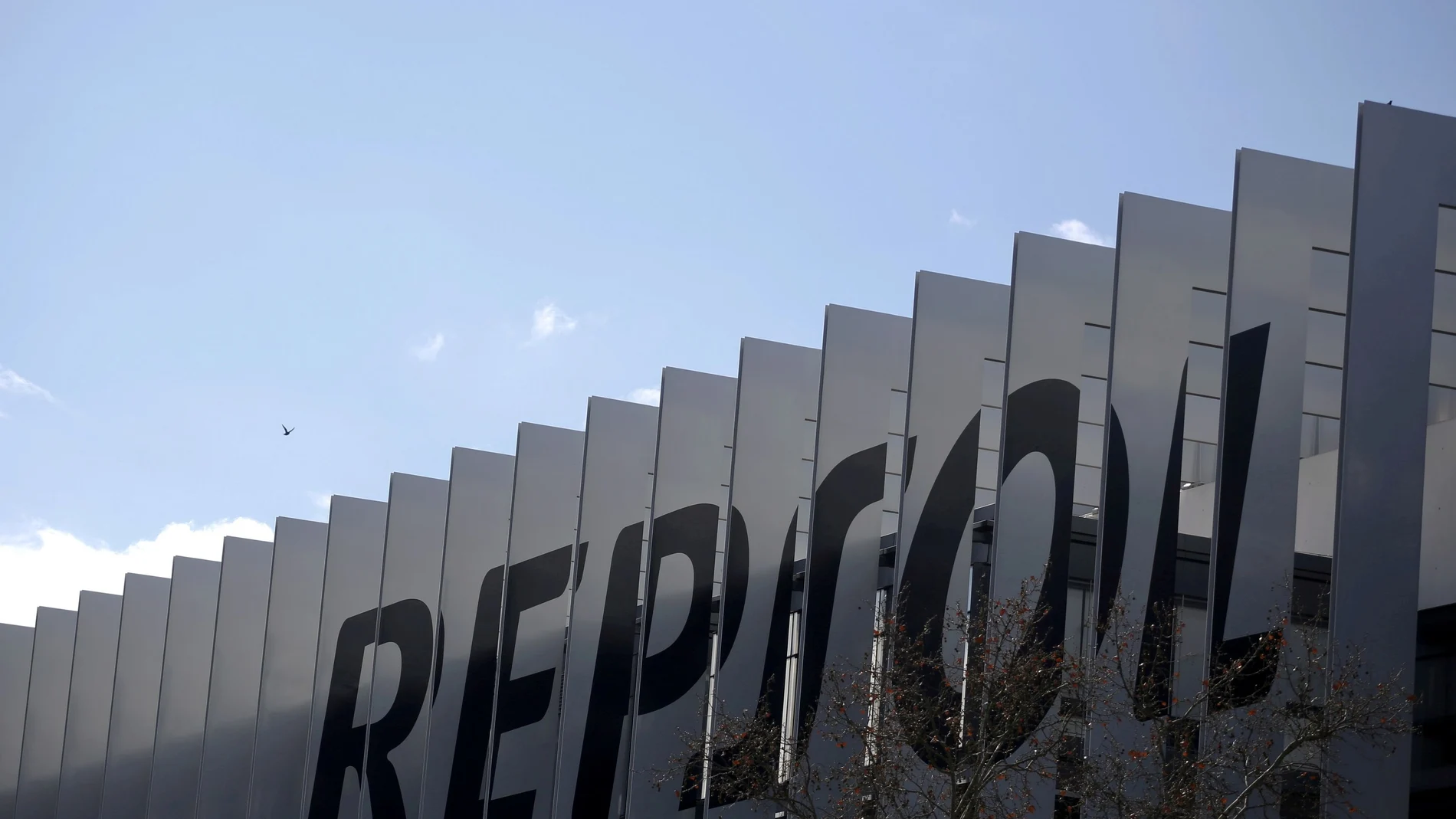 FILE PHOTO: A view shows the headquarters of Spanish oil major Repsol in Madrid