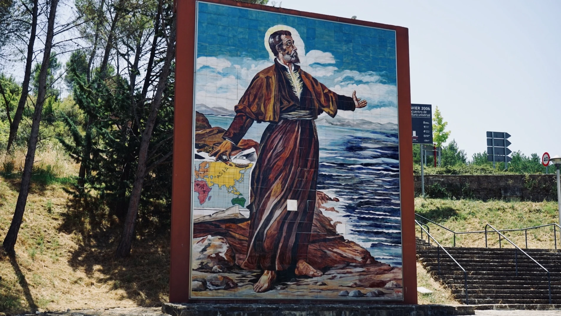 Mosaico de San Francisco Javier en la localidad de Javier, Navarra.