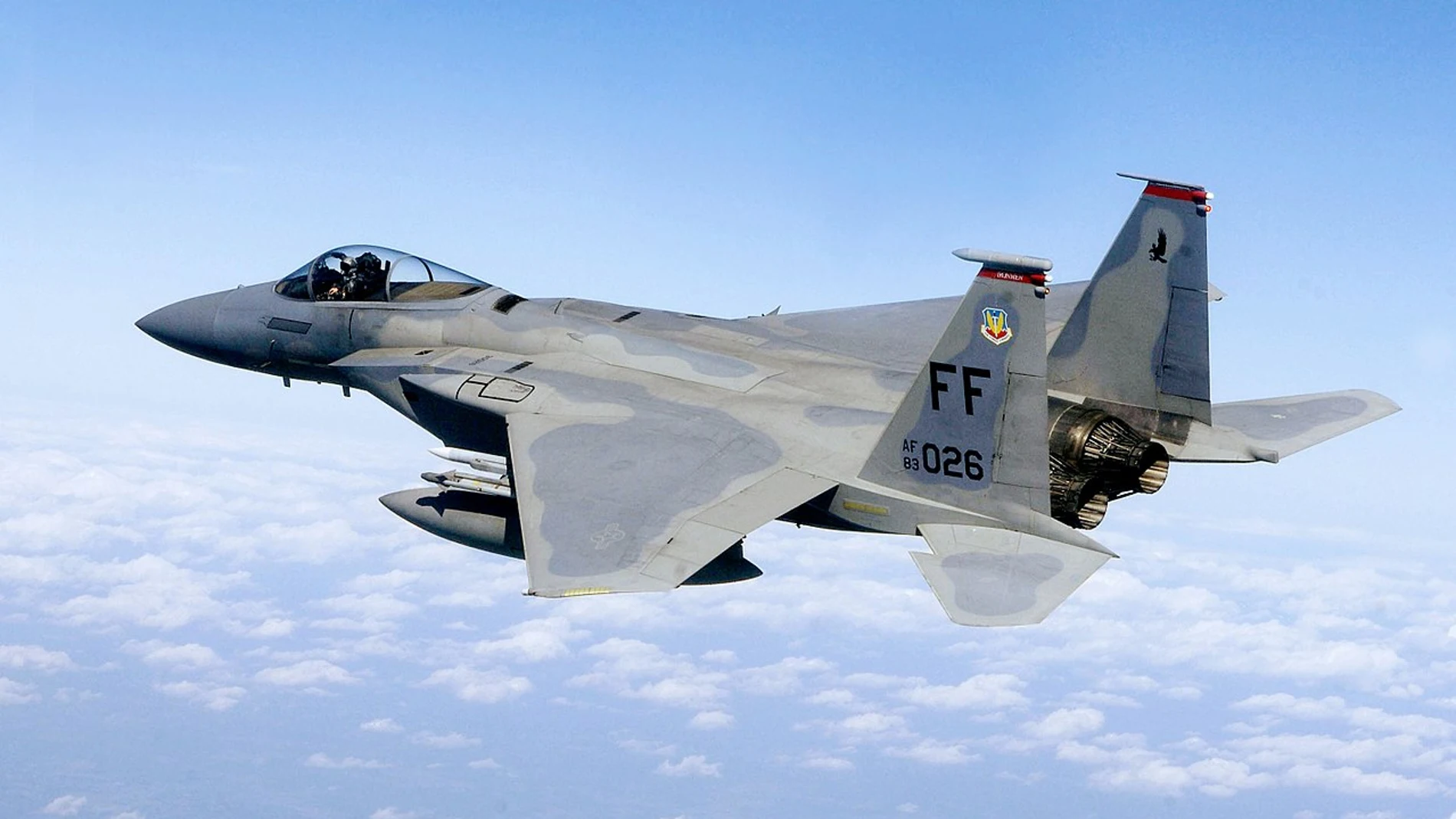 Una caza F-15 norteamericano