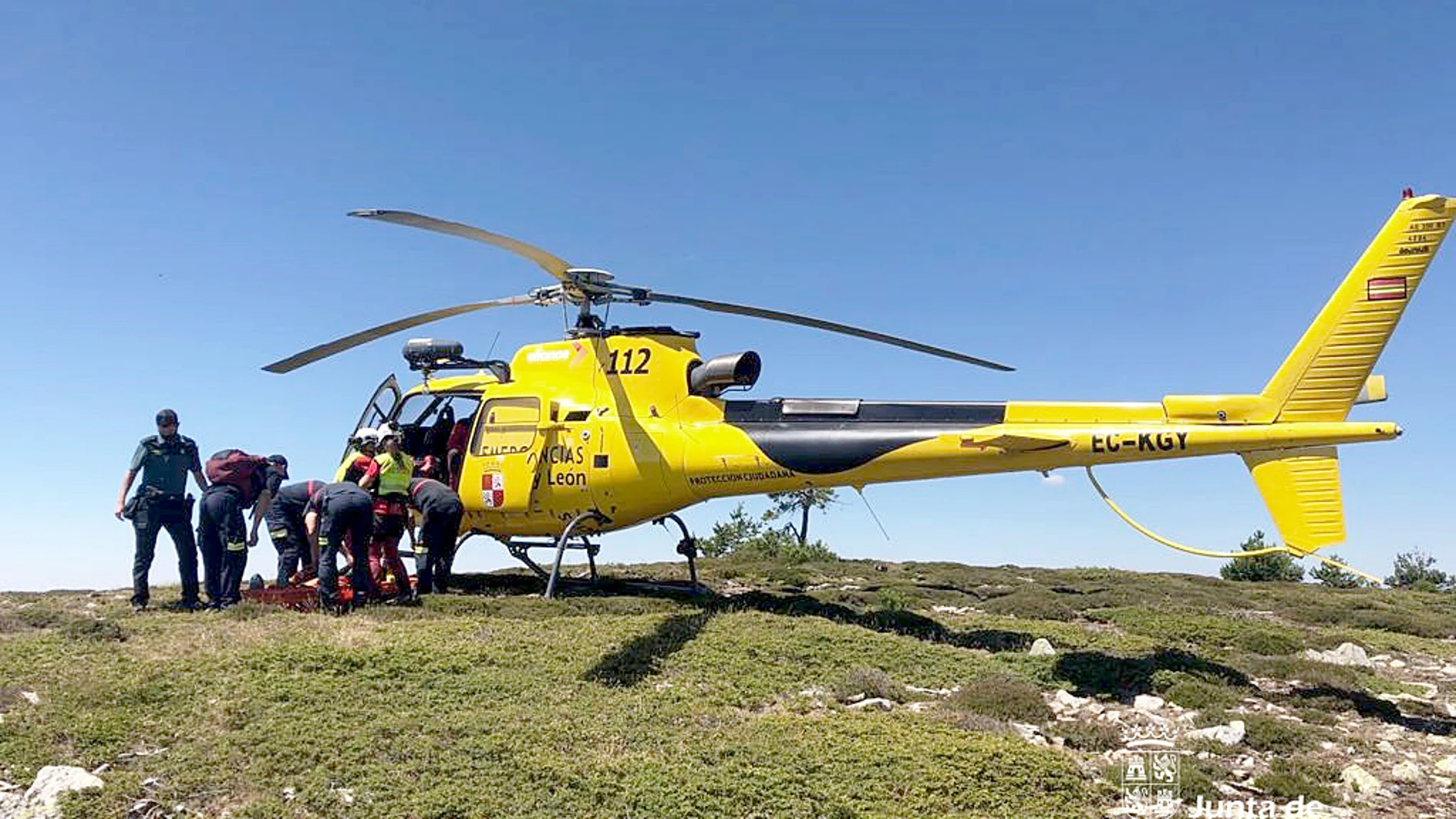 Rescate de un senderista lesionado en una pierna en las inmediaciones de la Laguna Cebollera, en Sotillo del Rincón, Soria