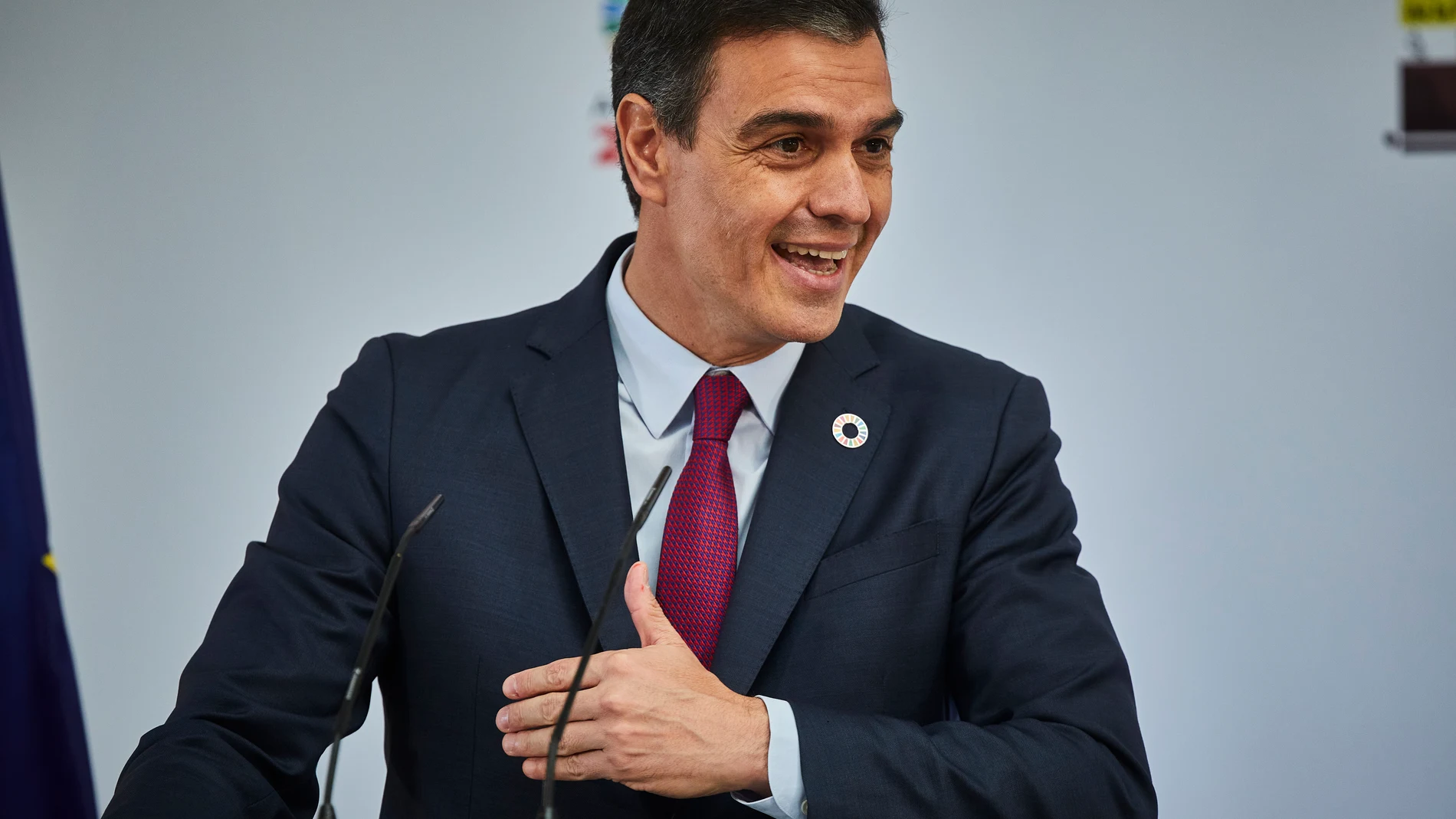 El presidente del Gobierno, Pedro Sánchez, durante la presentación del Plan para la Formación Profesional, el Crecimiento Económico y Social, y la Empleabilidad con el que el Ejecutivo aspira a modernizar este tipo de educación