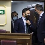 Santiago Abascal, presidente de VOX, y su secretario general Javier Ortega Smith