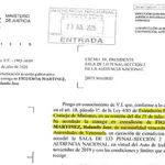 Documento en el que se comunica la decisión del Consejo de Ministros en la que se acuerda la entrega a Venezuela del disidente Rolando Figueroa