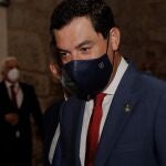 El presidente de la Junta de Andalucía, Juanma Moreno, este viernes, con motivo de la reunión de la Conferencia de Presidentes