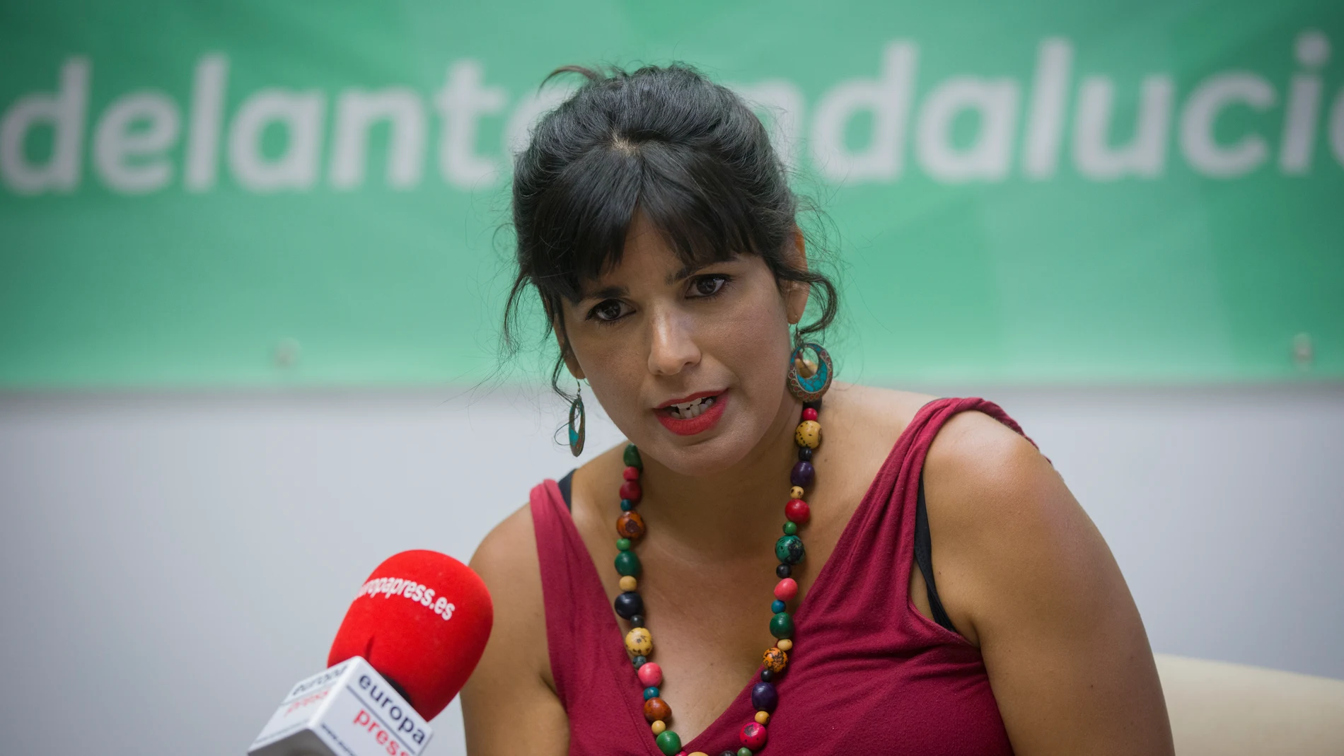 La líder de Adelante Andalucía, Teresa Rodríguez