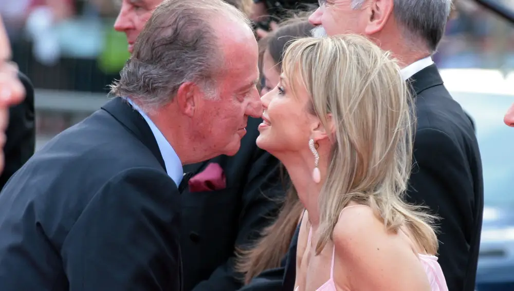 Spanish King Juan Carlos meets Corinna Zu Sayn - Wittgenstein during the Laureus Award.