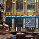 Panel indicativo de la evolución del Ibex 35 a su cierre