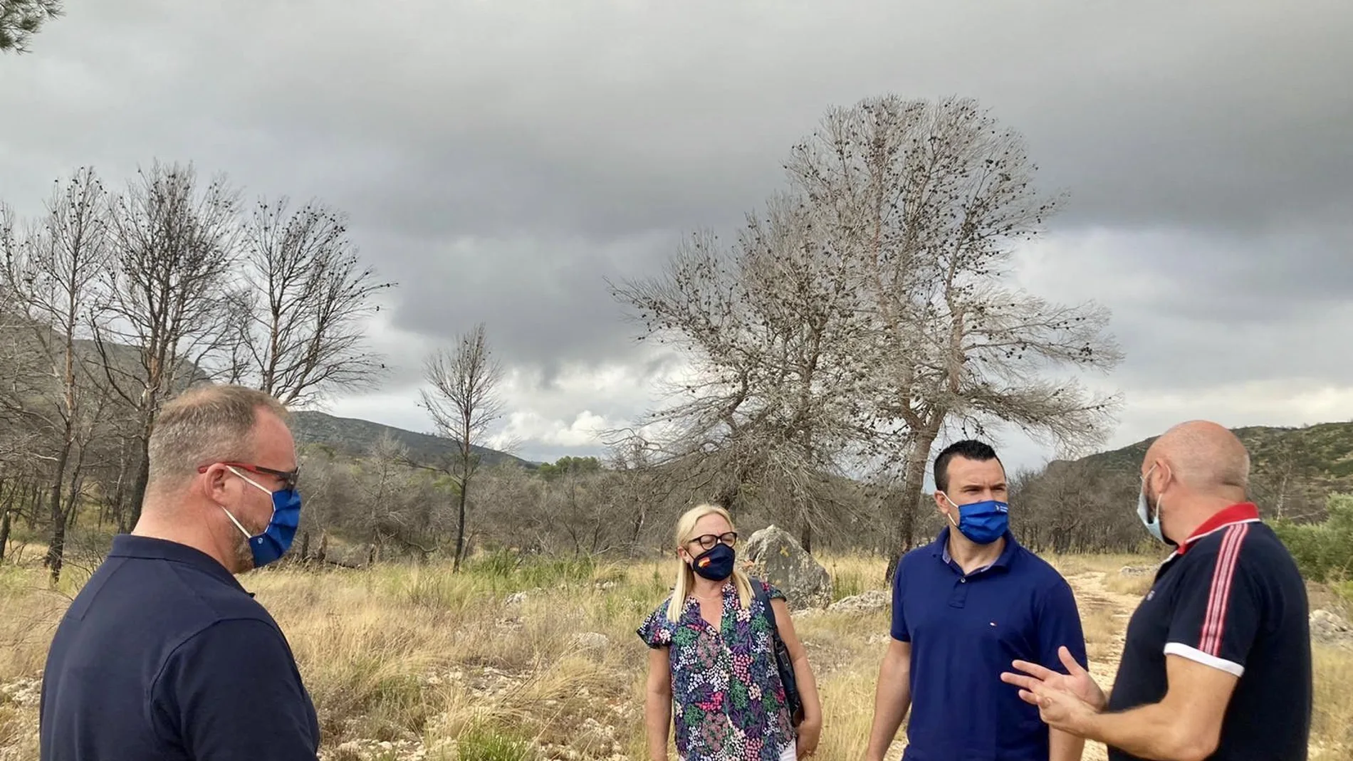 Vicente Mompó ha visitado las áreas afectadas por los incendios