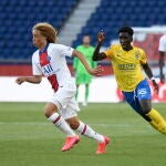 Xavi Simons, en su debut con el PSG ante el Sochaux