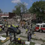 Una fuerte explosión destruye tres casas adosadas en Baltimore
