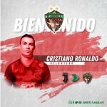 Montaje de Cristiano Ronaldo con la camiseta del Tlaxcala FC.