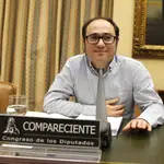 Daniel de Frutos, tesorero de Podemos, en una comparecencia en el Congreso
