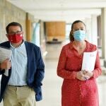 La viceportavoz del Grupo Parlamentario Socialista en Castilla y León, Virginia Barcones, y el portavoz de Agricultura y Ganadería, Juan Luis Cepa, analizan la actualidad del sector agrario y las negociaciones de la PAC