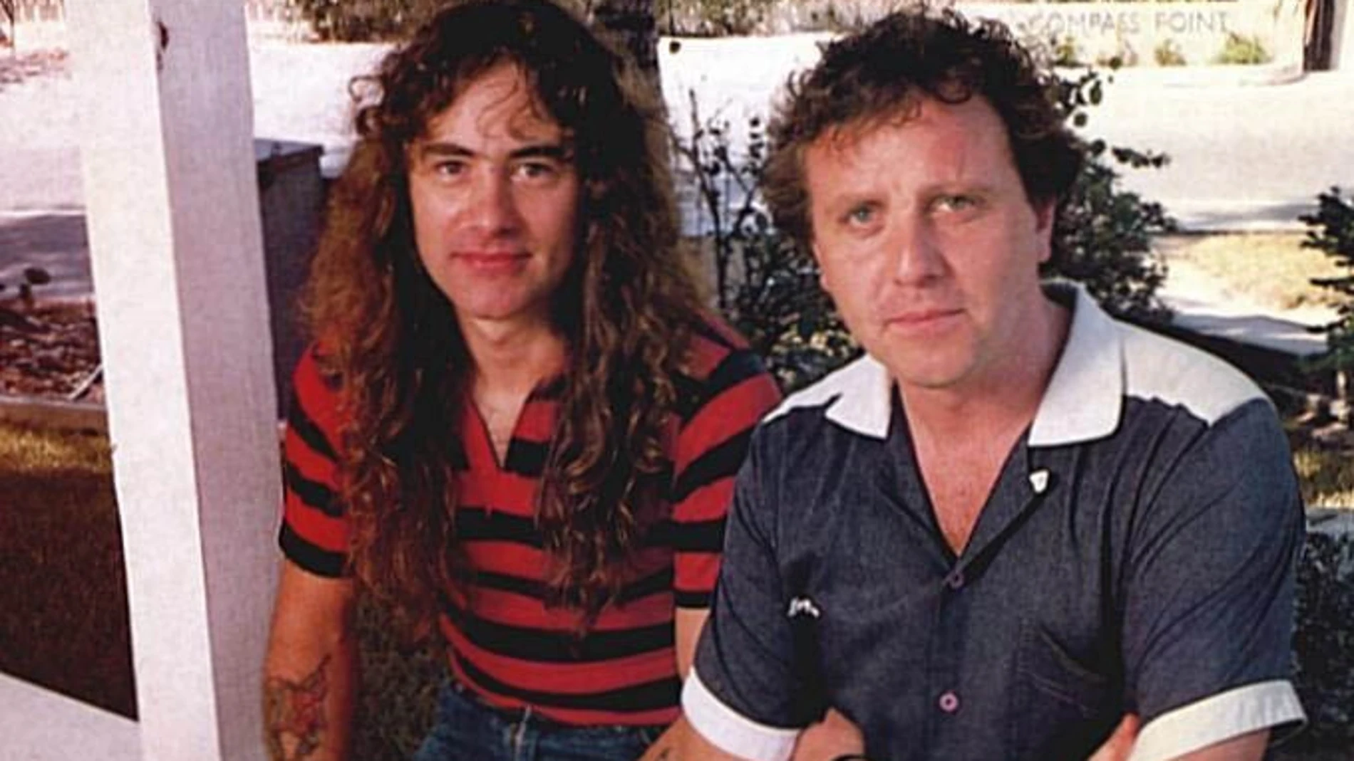 Martin Birch con el bajista y líder de Iron Maiden, Steve Harris