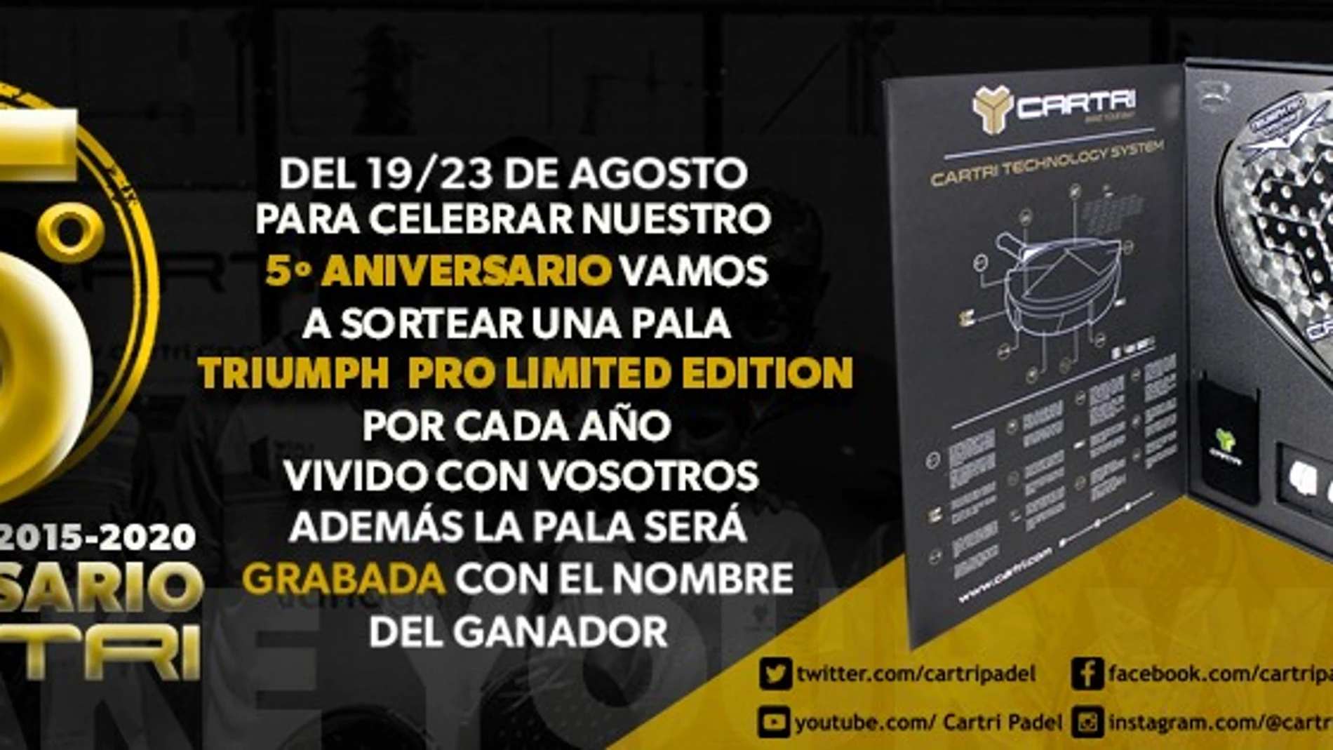 Quinto aniversario firma Cartri